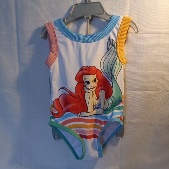 Disney Ariel The Little Mermaid Girl's Swim Set Rashguard 2 Piece NWT Size 2 - Picture 3 of 10